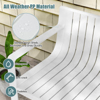 Tangkula Patio Loveseat Weather-Resistant Plastic 2-Person Bench