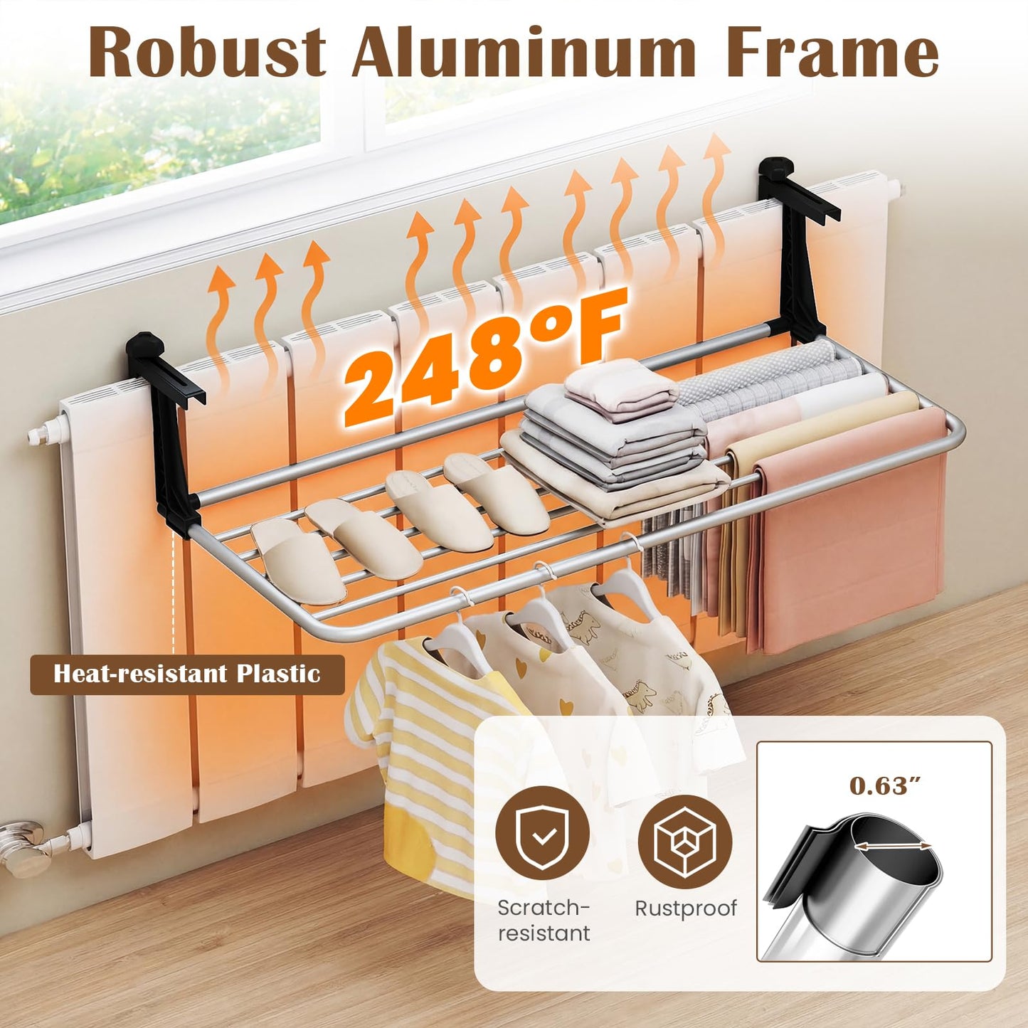 Tangkula Portable Clothes Drying Rack for Indoor & Outdoor Use