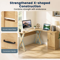 Tangkula L-Shaped Computer Desk Home Office Workstation