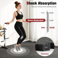 Tangkula Exercise Equipment Mats (Black/Gray Speckled,0.4/0.5”-12/18 Pack)