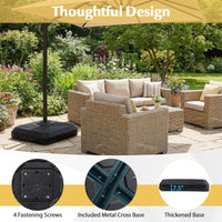 Tangkula Cantilever Umbrella Base with Wheels for Patio Backyard Poolside