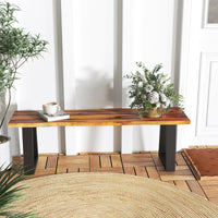 Tangkula Outdoor Bench 2 Person Set