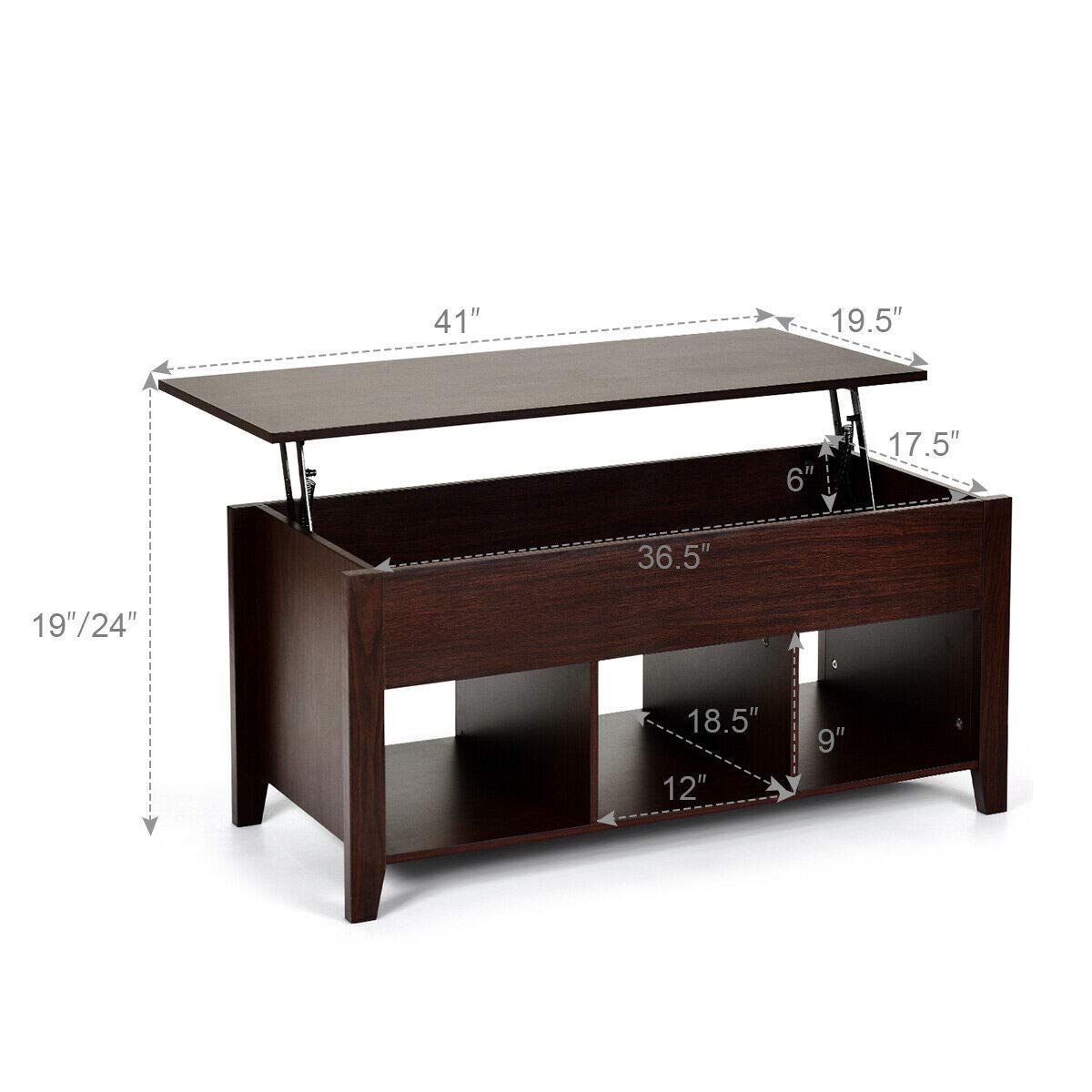 Lift Top Coffee Table - Tangkula