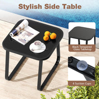 Tangkula 3 Piece Patio Bistro Set