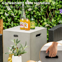 Tangkula Outdoor Propane Tank Cover with Side Handles & Adjustable Foot Pads