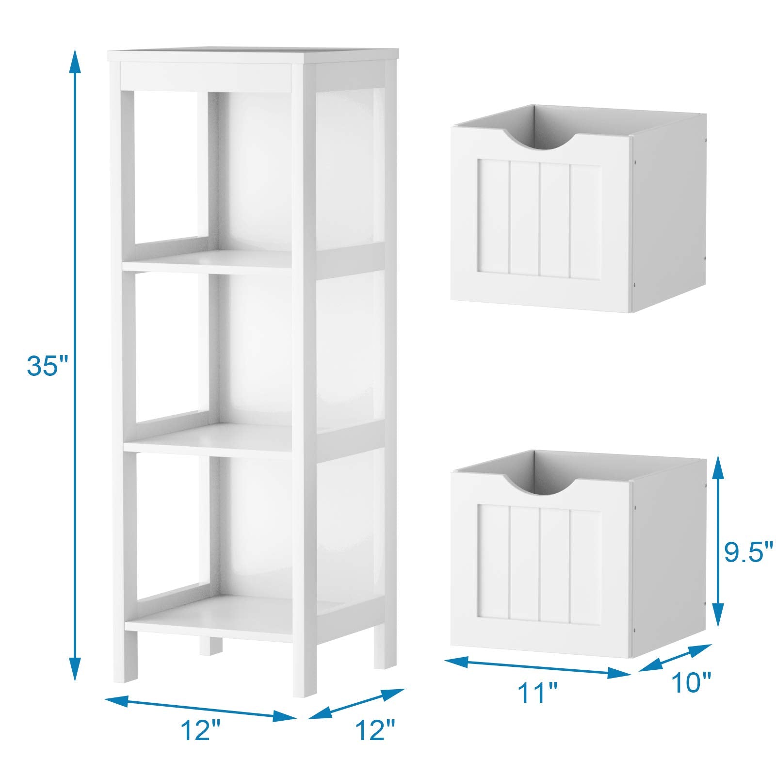 Wooden Storage Cabinet - Tangkula