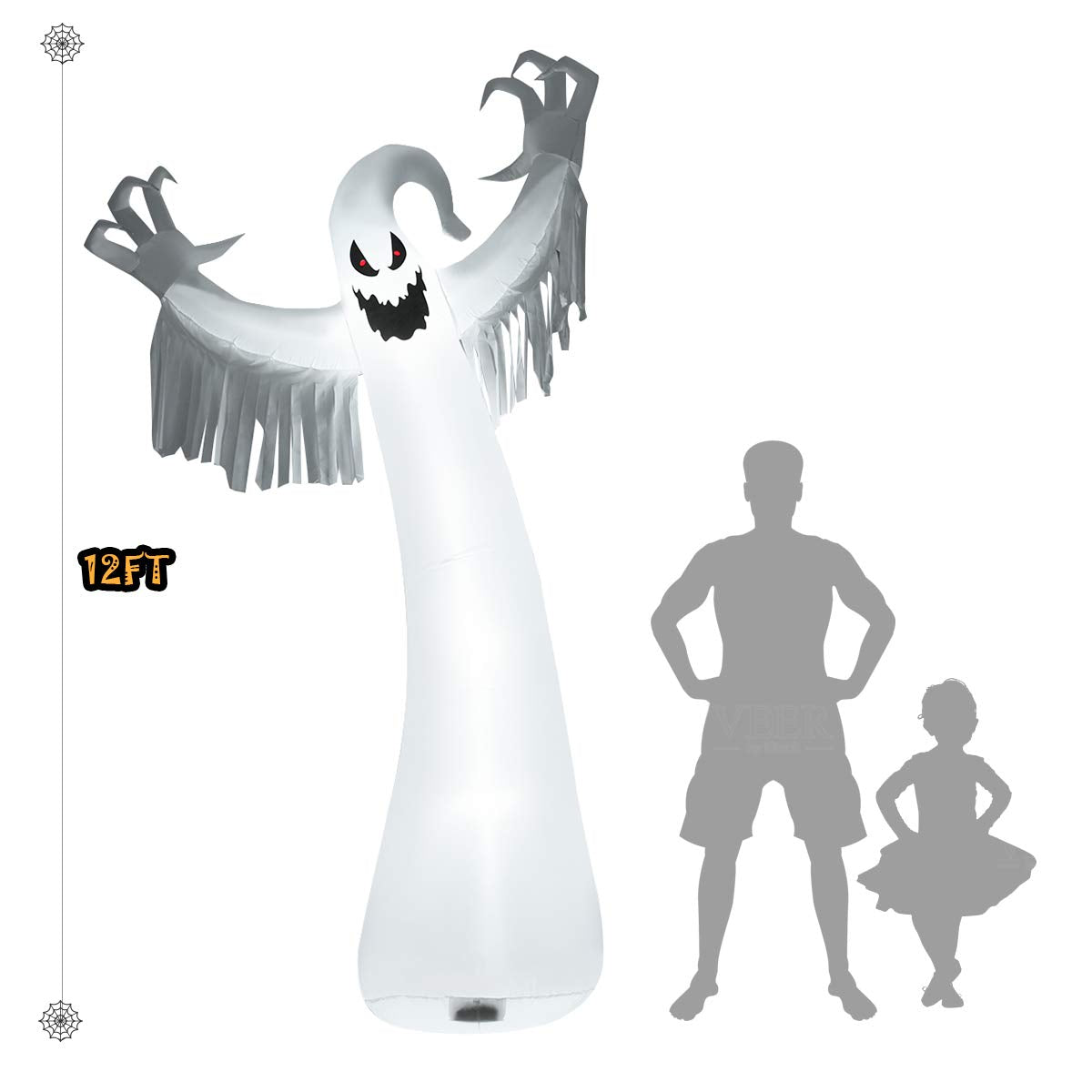 Tangkula 12 FT Halloween Inflatable Ghost for Yards