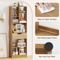 Tangkula 61” Tall Open Bookcase with Drawer 8-Cube Display Storage Cabinet Organizer(1/2)