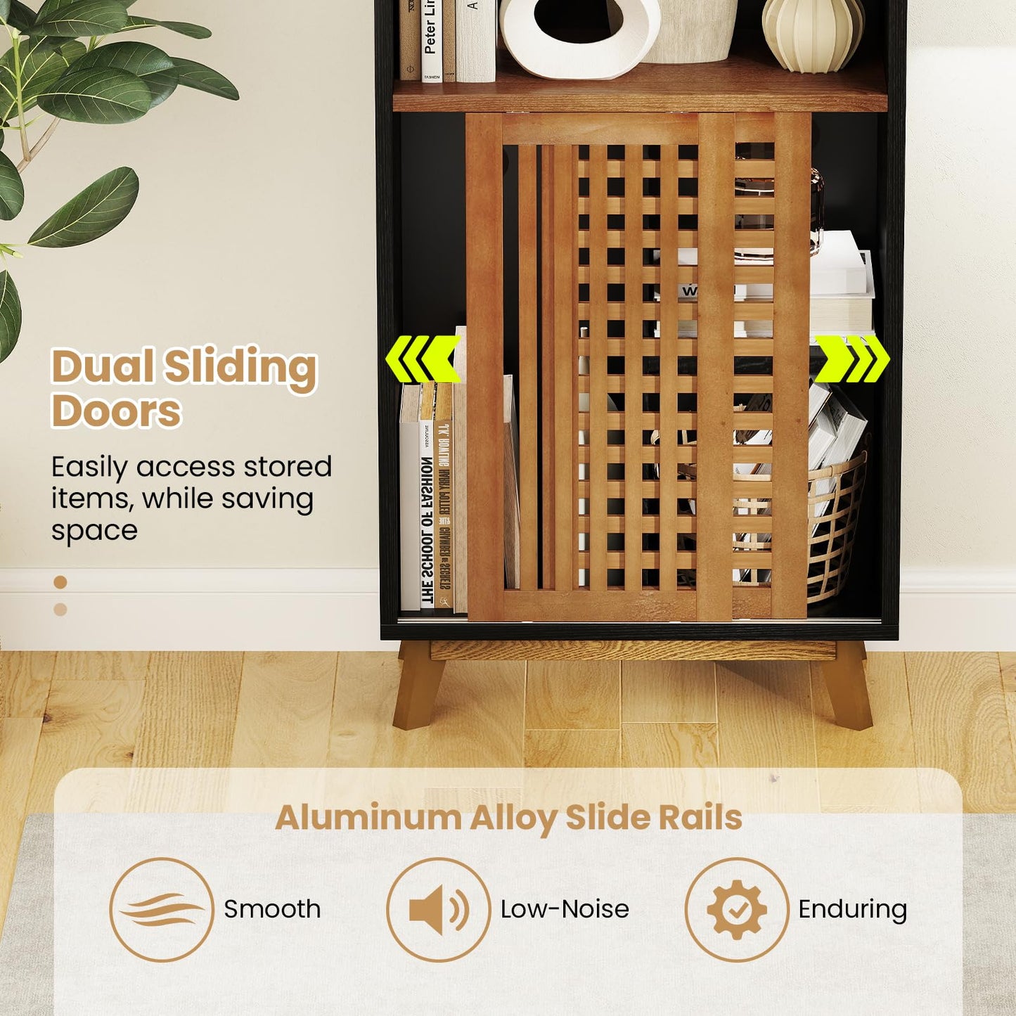 Tangkula 70 Inch 5-Tier Bookshelf with Reversible Adjustable Shelf