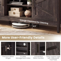 Tangkula Farmhouse TV Stand for TVs up to 65 Inches