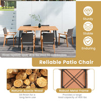 Tangkula 7 Pieces Patio Dining Table Set