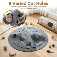 Tangkula Grand tapis tunnel rond de 102 cm pour chats d'intérieur