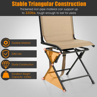 Tangkula 360-degree Swivel Blind Chair, Foldable Free Rotation Hunting Chair, Chair for Camping, Hunting, Fishing
