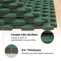 Tapis d'exercice emboîtables 60 x 60 cm avec bords pour salon