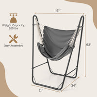 Tangkula Heavy-Duty Hammock Chair with Stand