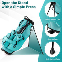Tangkula Golf Stand Bag w/8 Way Top Dividers