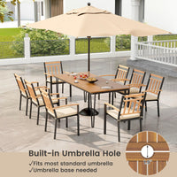 Tangkula 9 Piece Patio Dining Set Outdoor Dining Furniture Set