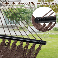 Tangkula 10.5FT Caribbean Double Hammock Heavy Duty Portable