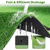 Tangkula Realistic Artificial Turf Rug with 0.3" Pile Height