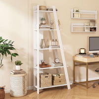 Tangkuka 4/5-Tier Ladder Bookshelf for Living Room