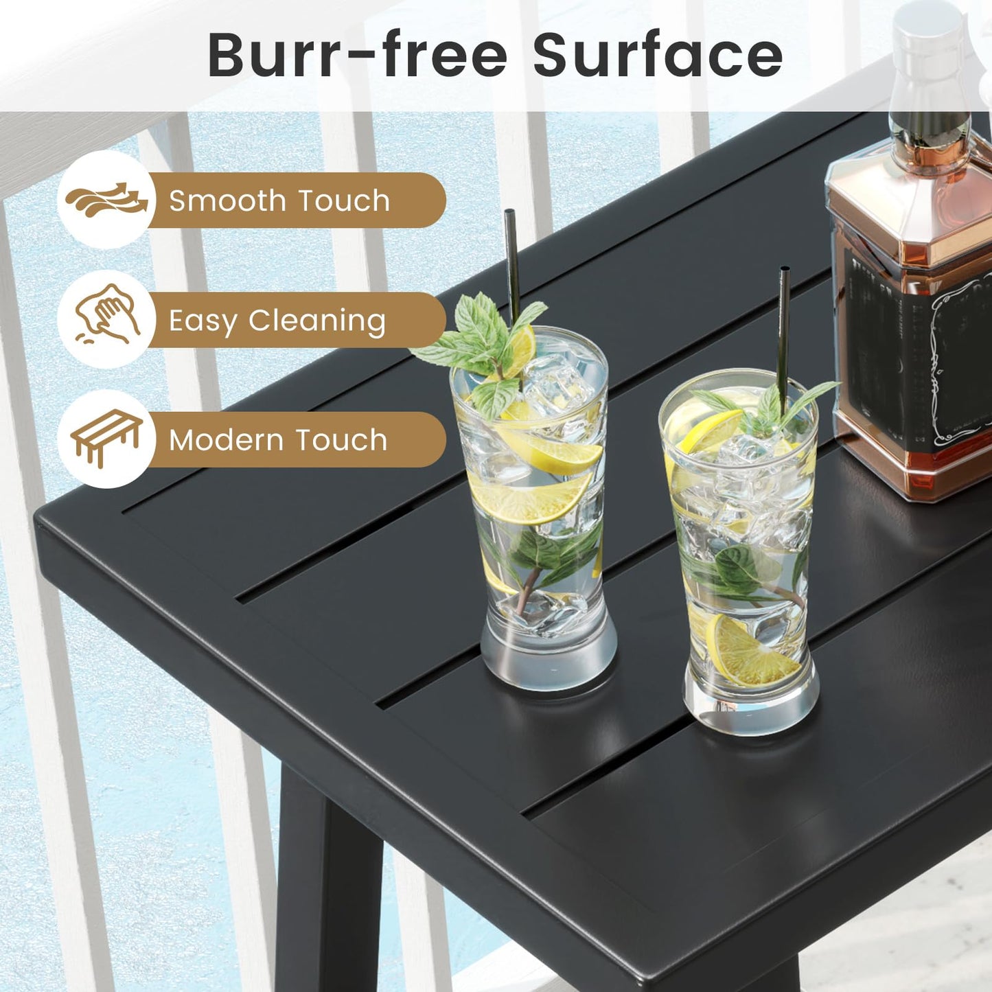 Tangkula 36" Patio Counter Height Bar Table