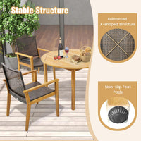 Tangkula 5 Pieces Patio Dining Set( 44 Inch)