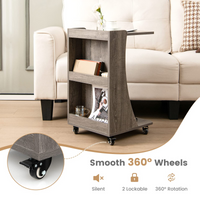 Tangkula C-Shaped End Table