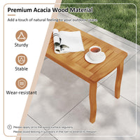 Tangkula Acacia Wood Outdoor Bench for Garden