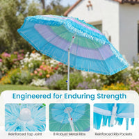 Tangkula 6FT Tiki Patio Umbrella with Carrying Bag