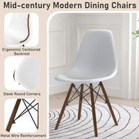 Tangkula Round Dining Table Set for 4 with Ergonomic Seat & Solid Wood Legs