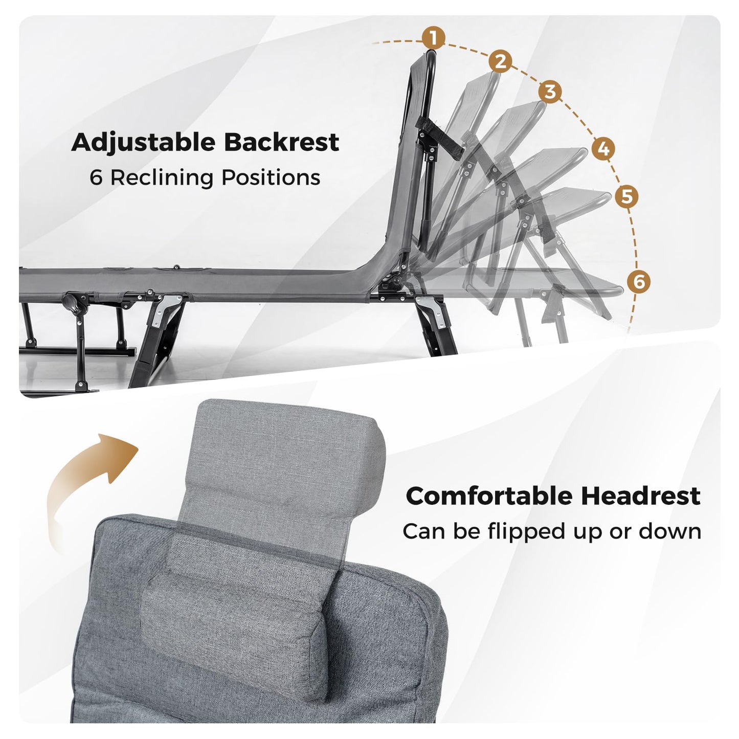 Tangkula Lounge Chair Outdoor with Cushion