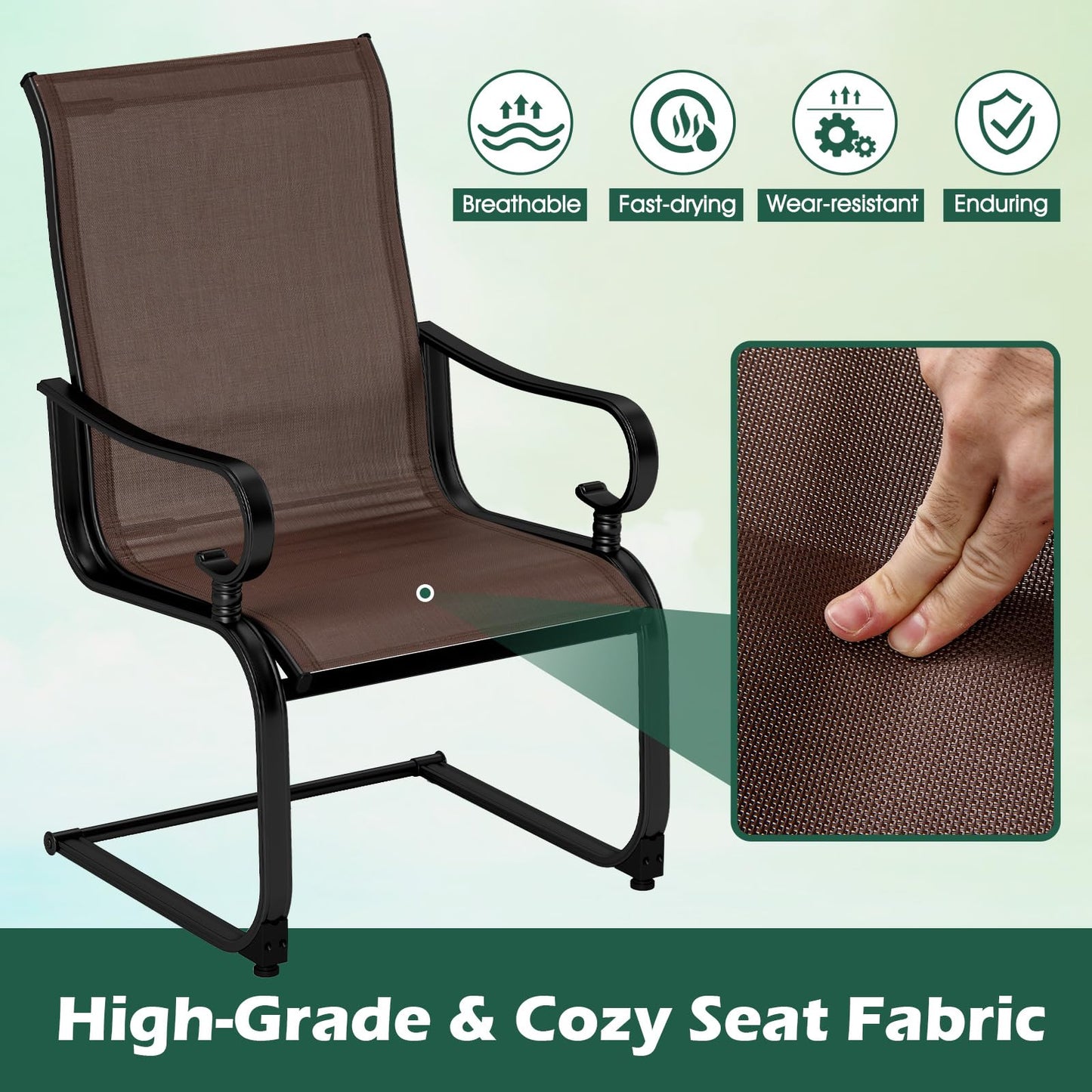 Tangkula Set of 2/4 Patio Chairs