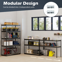 Tangkula 5-Tier Heavy Duty 2200 LBS Metal Storage Organizer Rack (1/2/3/4)
