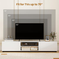 Tangkula Modern TV Stand for up to 70” TVs 63”L Minimalist Entertainment Center