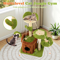 Arbre à chat esthétique Tangkula de 91 cm avec poteaux et planche à griffer en sisal