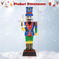 Tangkula 6 FT Christmas Lighted 2 Nutcrackers with Sword