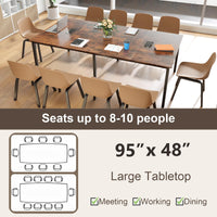 Tangkula 8 FT Conference Table Rectangle Office Computer Desk