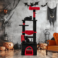 Tangkula Halloween Cat Tower with Sisal Scratching Posts & Board