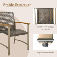 Tangkula 5 Pieces Patio Dining Set with 1.9” Umbrella Hole