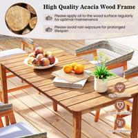 Tangkula Rectangular Outdoor Dining Table（54 x 28 x 29）