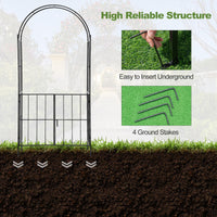 Tangkula 7.5Ft Garden Arbor with Gate