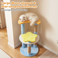 Tangkula 29 Inch Multi-Level Cat Tower with Jute Scratching Posts