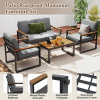 Tangkula 8 Piece Patio Aluminum Furniture Set
