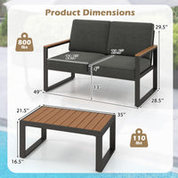 Tangkula 2 Piece Patio Furniture Set for Yard Garden Balcony Poolside