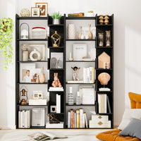 Tangkula 6-Tier Bookshelf | 64”H Tall Open Bookcase with Anti-Tip Kits (1/2)