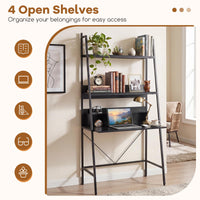 Tangkula 3-Tier Ladder Computer Desk for Home Office
