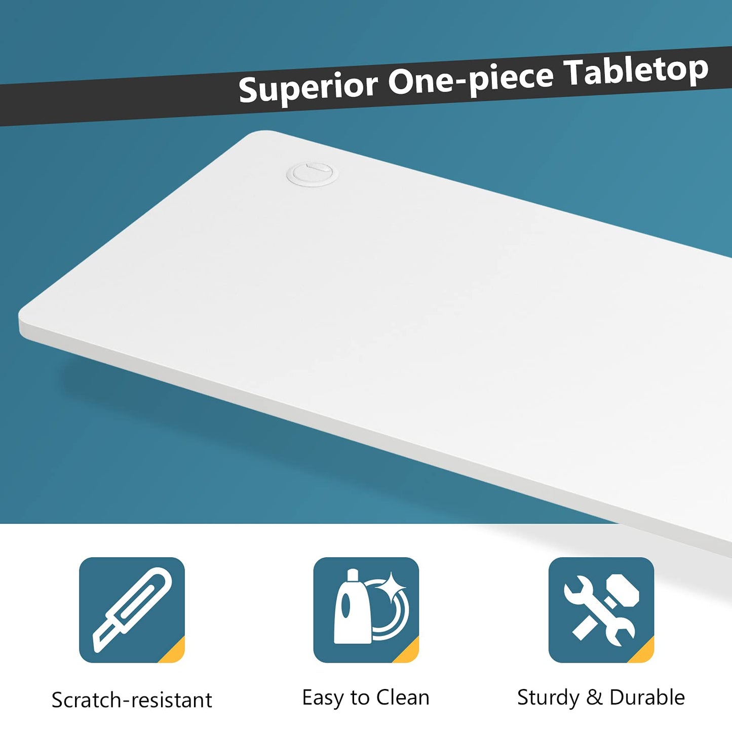 Tangkula Universal Wood Table Top for Standard & Sit to Stand Desk Frame