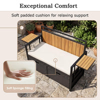 Tangkula 45 Gallon Outdoor Bench with Storage