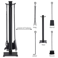 Tangkula Lot de 5 outils de cheminée
