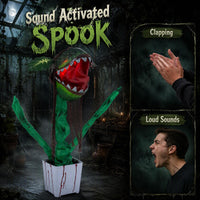 Tangkula Halloween Animated Standing Horror Piranha Plant Decoration